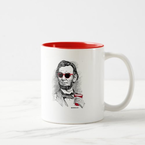 Abraham Lincoln Party Animal Two_Tone Coffee Mug