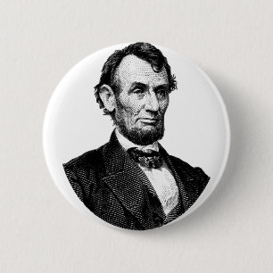 ABRAHAM LINCOLN PIN BACK BADGE