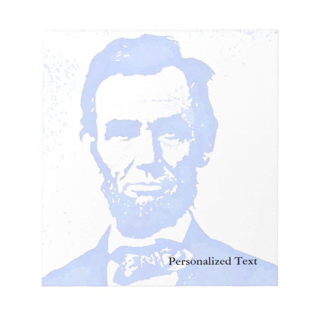 Abraham Lincoln Pop Art Portrait Notepad (Front)
