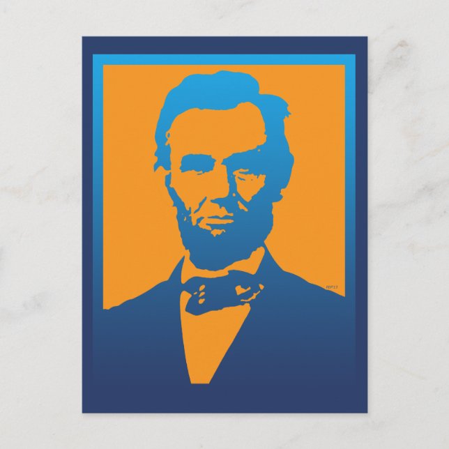 Abraham Lincoln Pop Art Postcard (Front)