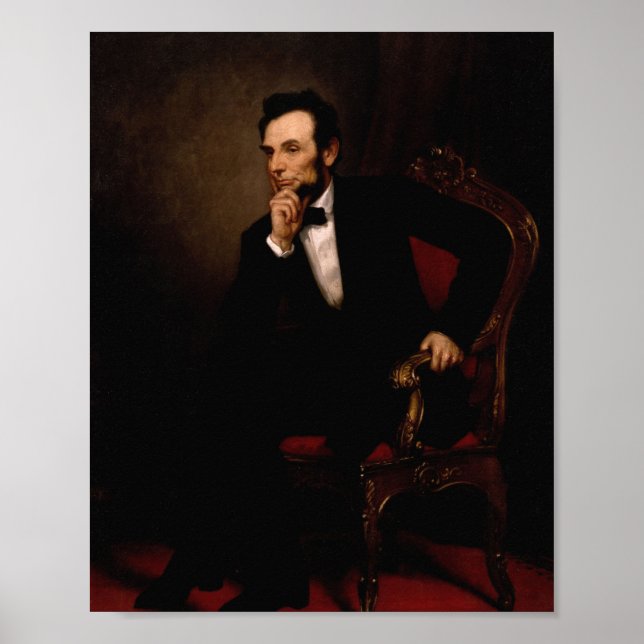 Abraham Lincoln Portrait George Peter Healy Poster (Front)