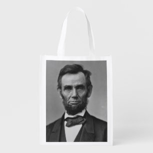 Abraham Lincoln Portrait Grocery Bag