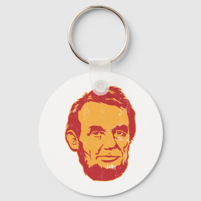 Abraham Lincoln Portrait Keychain (Front)
