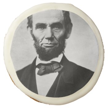 Abraham Lincoln Portrait Sugar Cookie by Argos_Photography at Zazzle