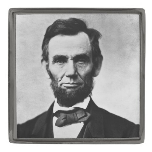 Abraham Lincoln President of Union States Portrait Gunmetal Finish Lapel Pin