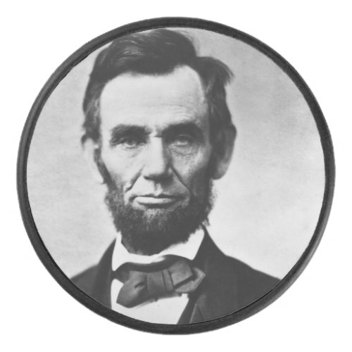 Abraham Lincoln President of Union States Portrait Hockey Puck