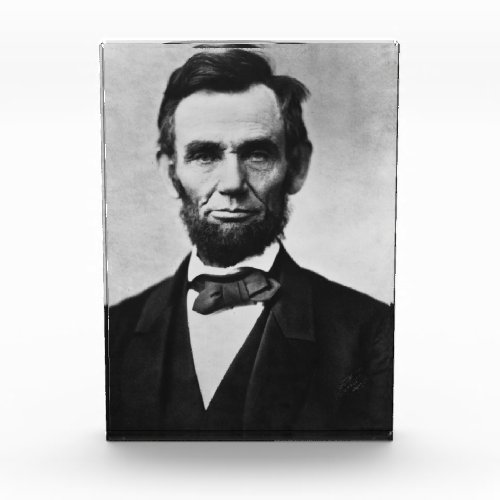 Abraham Lincoln President of Union States Portrait Photo Block