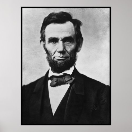 Abraham Lincoln President of Union States Portrait Poster