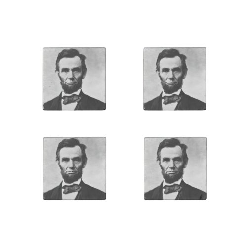 Abraham Lincoln President of Union States Portrait Stone Magnet