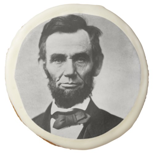 Abraham Lincoln President of Union States Portrait Sugar Cookie