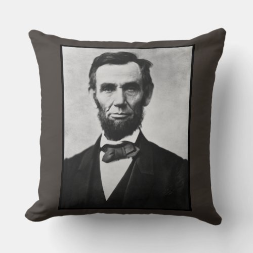 Abraham Lincoln President of Union States Portrait Throw Pillow