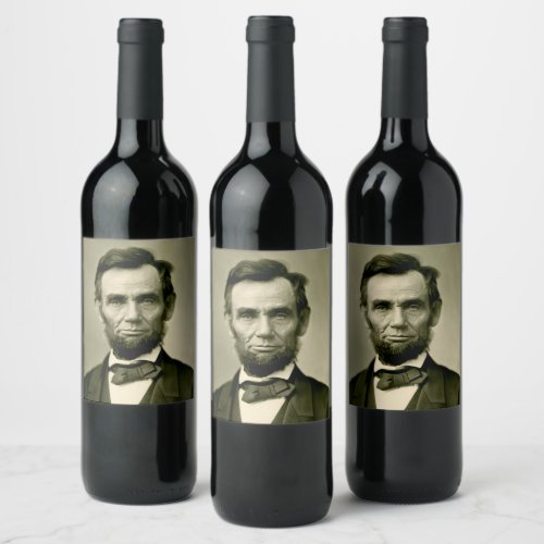 Abraham Lincoln president usa united states americ Wine Label