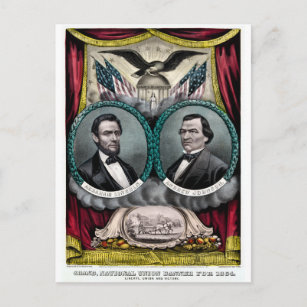Abraham Lincoln Presidential Campaign 1864 Postcard