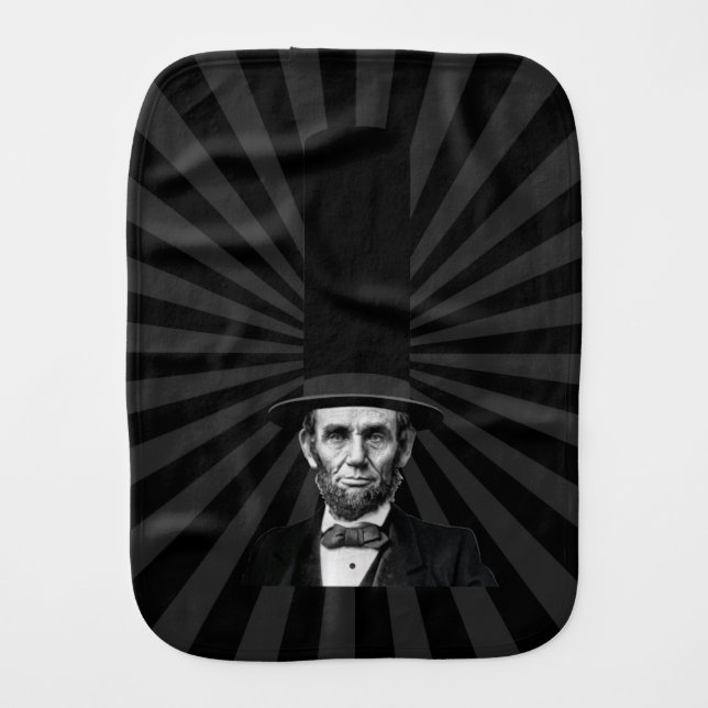 Abraham Lincoln Presidential Fashion Statement Burp Cloth (Front)