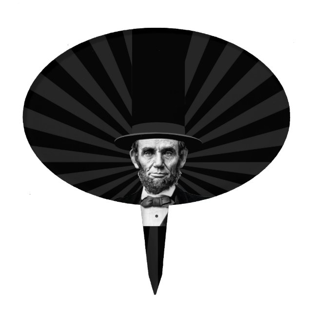 Abraham Lincoln Presidential Fashion Statement Cake Topper (Front)
