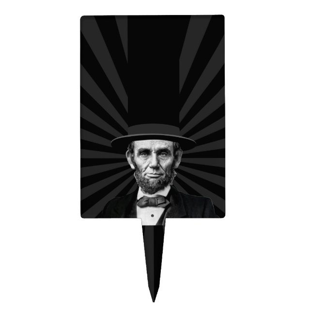 Abraham Lincoln Presidential Fashion Statement Cake Topper (Front)