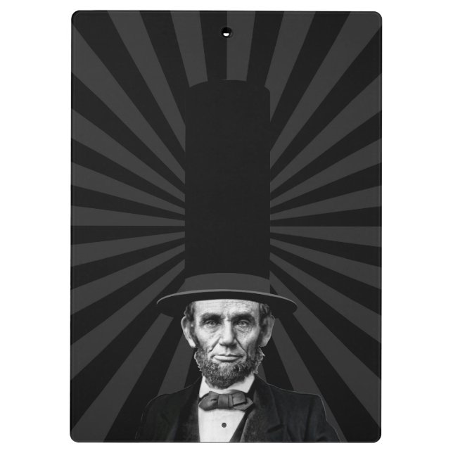 Abraham Lincoln Presidential Fashion Statement Clipboard (Back)