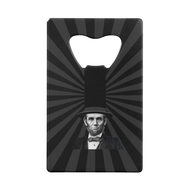 Abraham Lincoln Presidential Fashion Statement Credit Card Bottle Opener (Front)