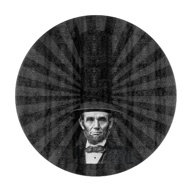 Abraham Lincoln Presidential Fashion Statement Cutting Board (Front)