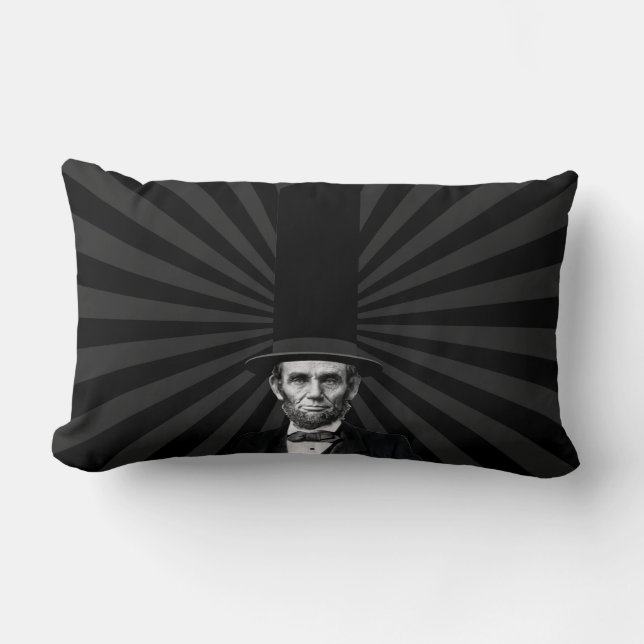 Abraham Lincoln Presidential Fashion Statement Lumbar Pillow (Front)