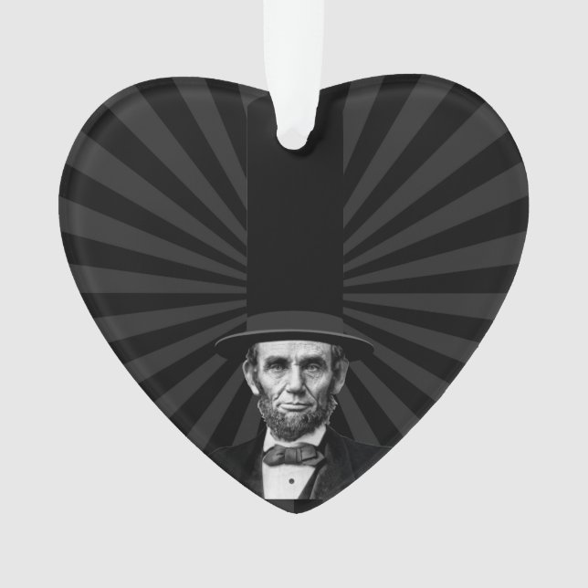 Abraham Lincoln Presidential Fashion Statement Ornament (Front)