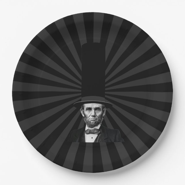 Abraham Lincoln Presidential Fashion Statement Paper Plates (Front)