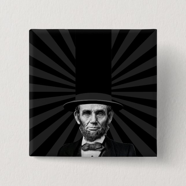 Abraham Lincoln Presidential Fashion Statement Pinback Button (Front)