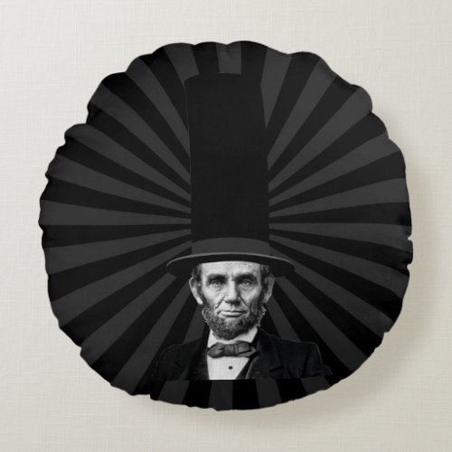 Abraham Lincoln Presidential Fashion Statement Round Pillow