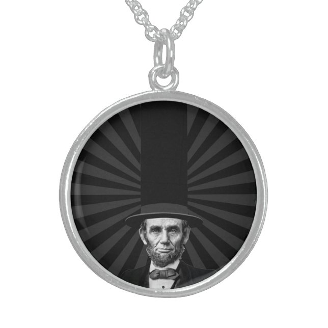 Abraham Lincoln Presidential Fashion Statement Sterling Silver Necklace (Front)