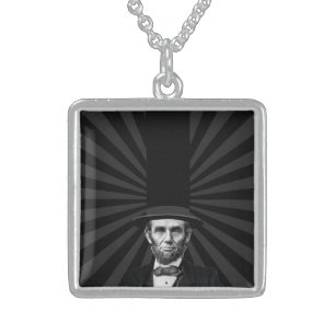 Abraham Lincoln Presidential Fashion Statement Sterling Silver Necklace