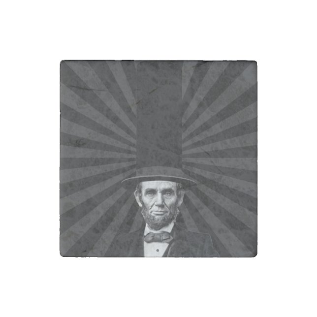 Abraham Lincoln Presidential Fashion Statement Stone Magnet (Front)