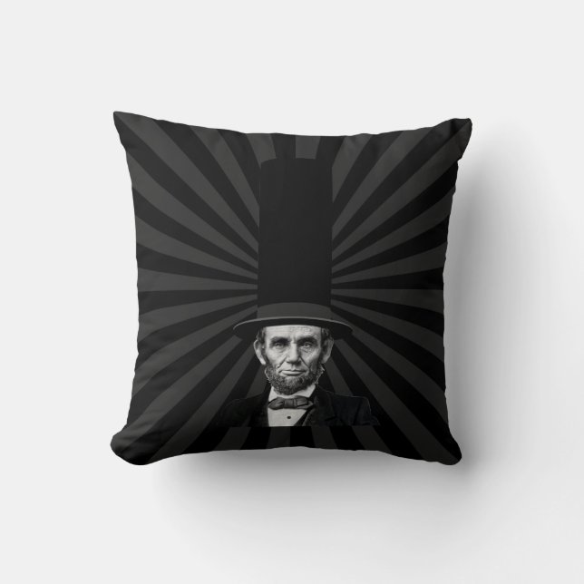 Abraham Lincoln Presidential Fashion Statement Throw Pillow (Front)