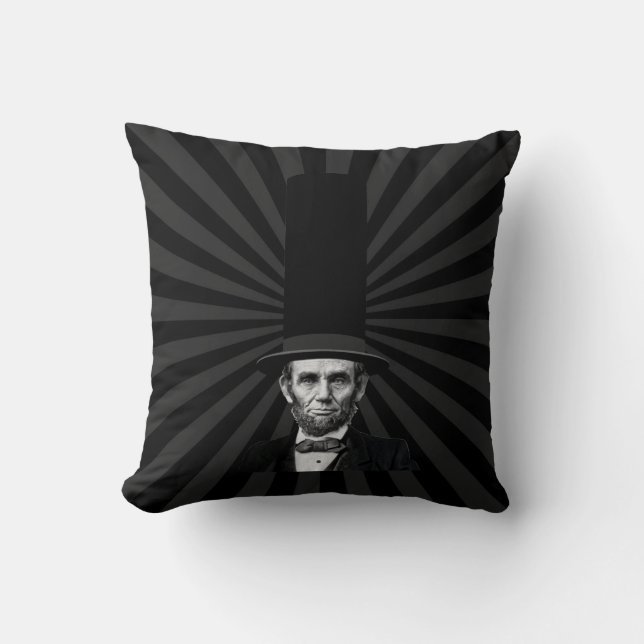 Abraham Lincoln Presidential Fashion Statement Throw Pillow (Front)