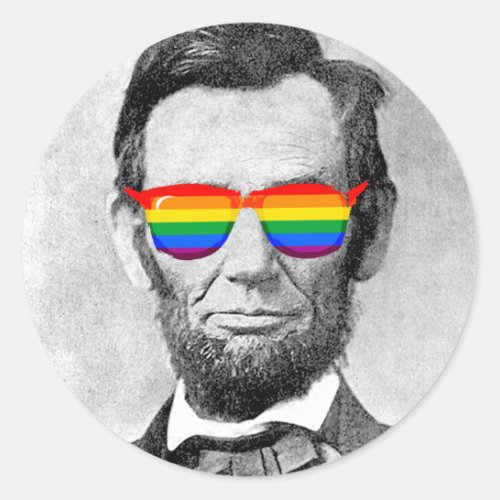 Abraham Lincoln Pride Classic Round Sticker