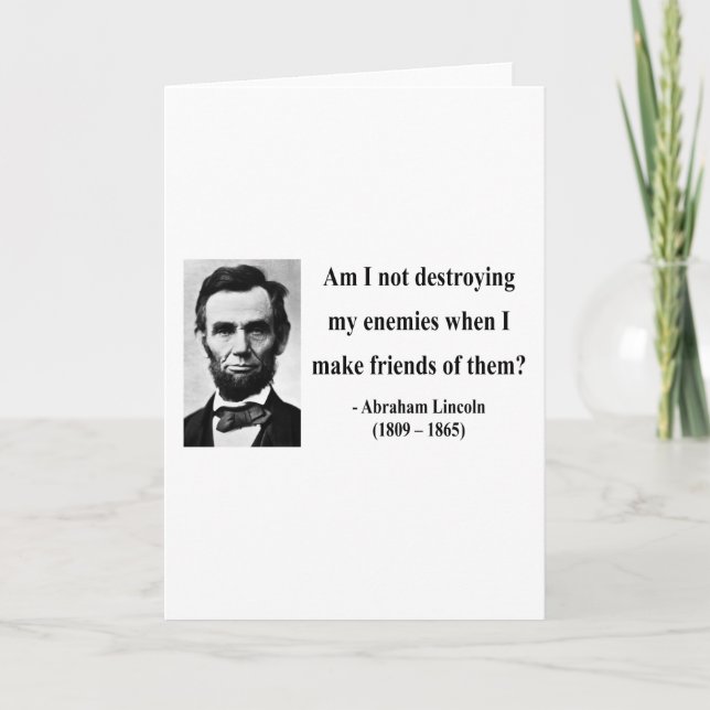 Abraham Lincoln Quote 12b Card (Front)
