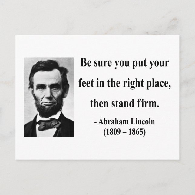 Abraham Lincoln Quote 16b Postcard (Front)