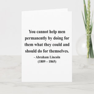 Abraham Lincoln Quote 4a Card