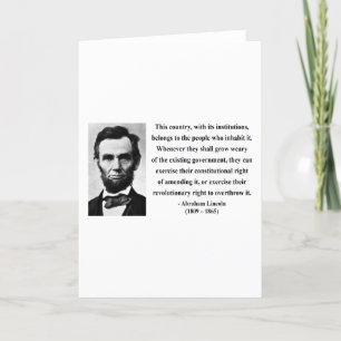 Abraham Lincoln Quote 9b Card