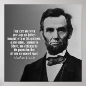 Abraham Lincoln Quote - Gettysburg Address Poster | Zazzle