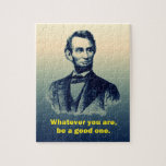 Abraham Lincoln Quote Jigsaw Puzzle<br><div class="desc">The motivational quote by Abraham Lincoln.</div>