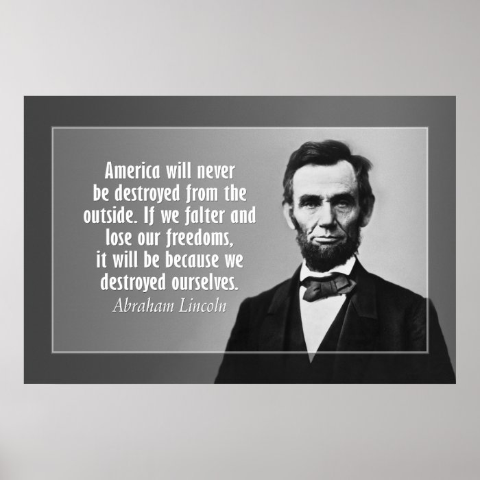 Abraham Lincoln Quote on America Posters