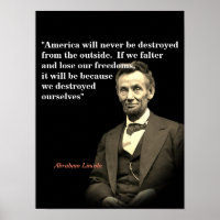 Abraham Lincoln Quote On America’s Destruction