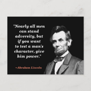 Abraham Lincoln Quote on Character Postcard