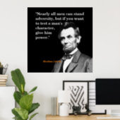 Abraham Lincoln Quote on Character Poster (Home Office)