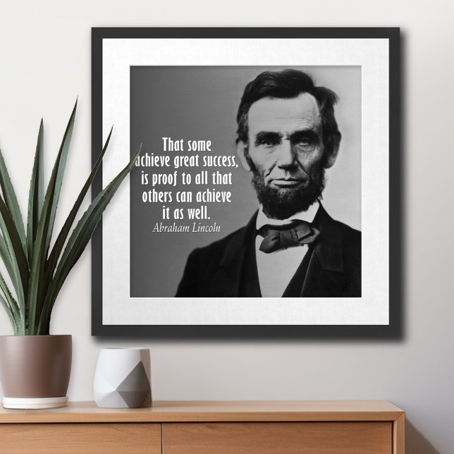 Abraham Lincoln Quote on Success Poster (Abraham Lincoln  Poster)