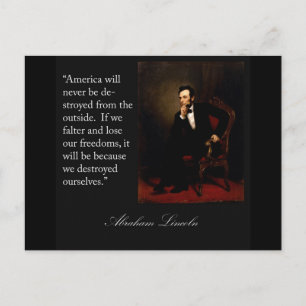 Abraham Lincoln Quote & Portrait Postcard