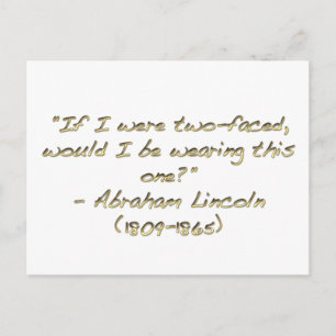Abraham Lincoln quote Postcard