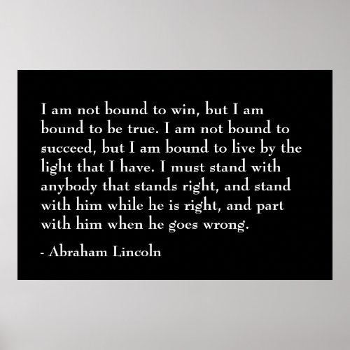 Abraham Lincoln Quote Poster