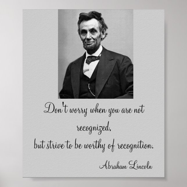 Abraham Lincoln Quote Poster (Front)