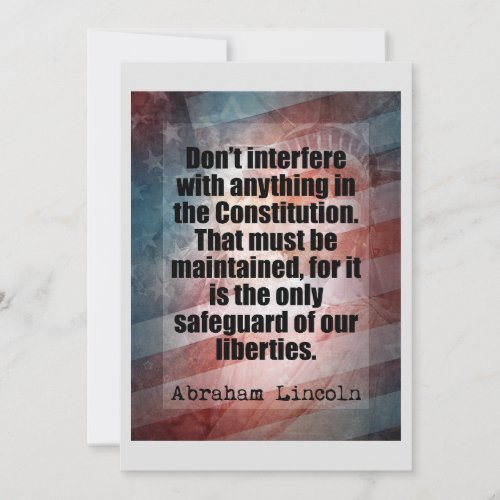 Abraham Lincoln Quote Thank You Card